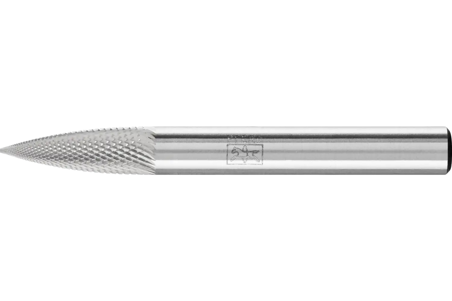 Picture of Pferd Carbide Bur SG-1 Pointed Tree Shape Micro Cut 1/4" x 5/8" x 1/4" Shank